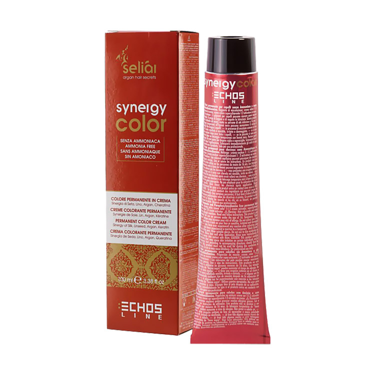 Безаміачна крем-фарба для волосся Echosline Seliar Synergy Color з арганою та кератином 4.7 Chestnut Brown, 100 мл
